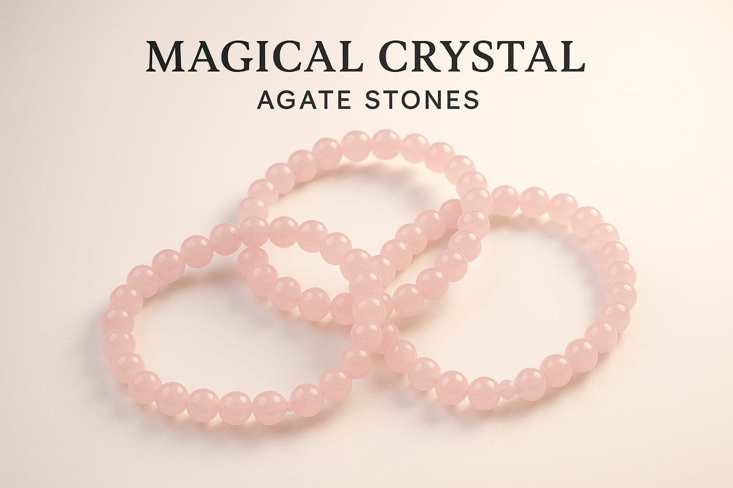 Rose Quartz Bracelet - Natural Love & Healing Crystal Jewelry - magical - crystal - agate - stones