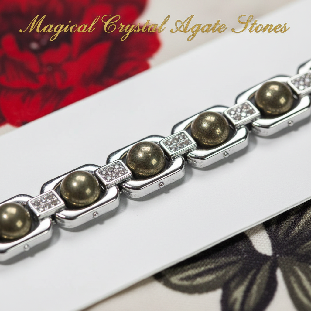 Pyrite Brass Bracelet - Abundance & Golden Power