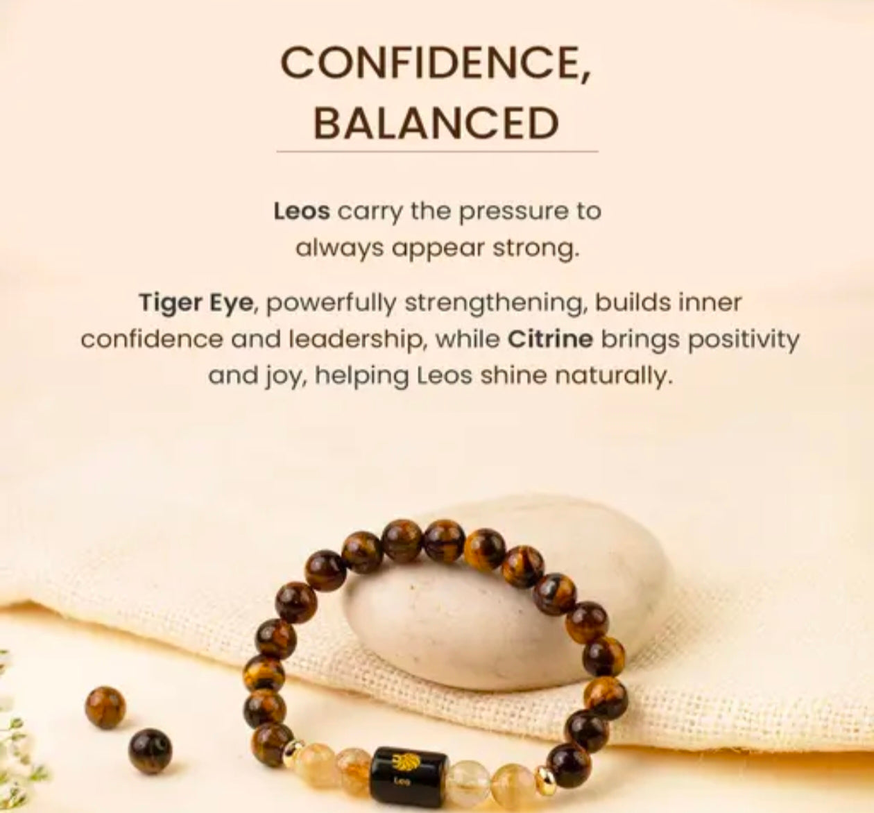 Leo (Singh) / सिंह
Bracelet + Free Raw Selenite Plate