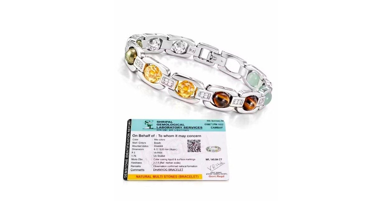 Dhan Yog Bracelet - Natural Crystal Wealth & Prosperity