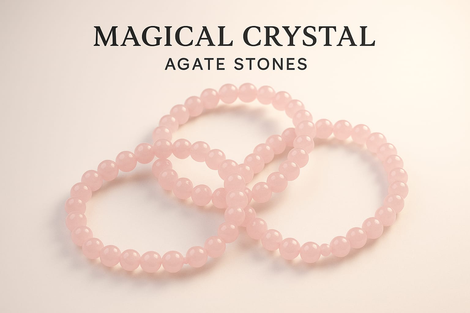 Rose Quartz Bracelet - Natural Love & Healing Crystal Jewelry - magical - crystal - agate - stones