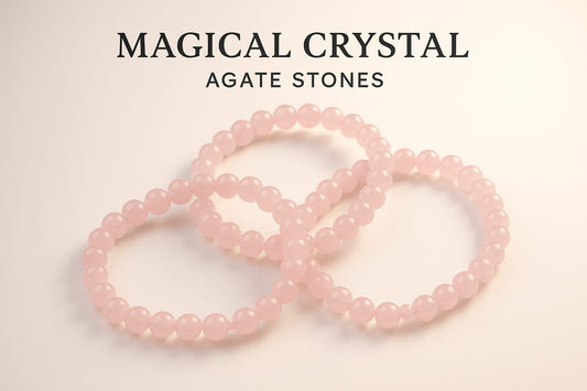 Rose Quartz Bracelet - Natural Love & Healing Crystal Jewelry - magical - crystal - agate - stones
