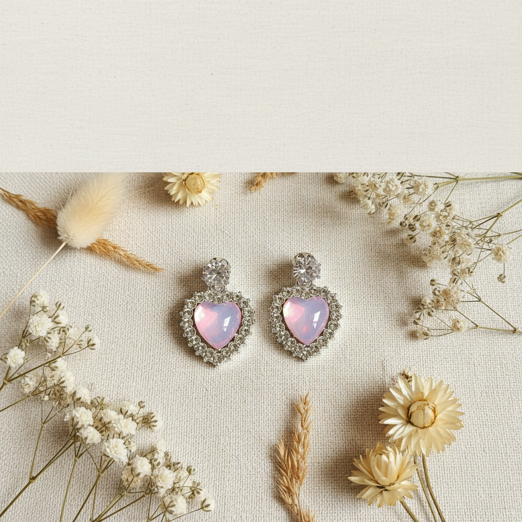 Diamond Halo Drop Earrings - Premium AD Jewelry