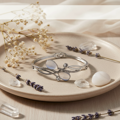 Elegant White Bangle -  Premium jewellery