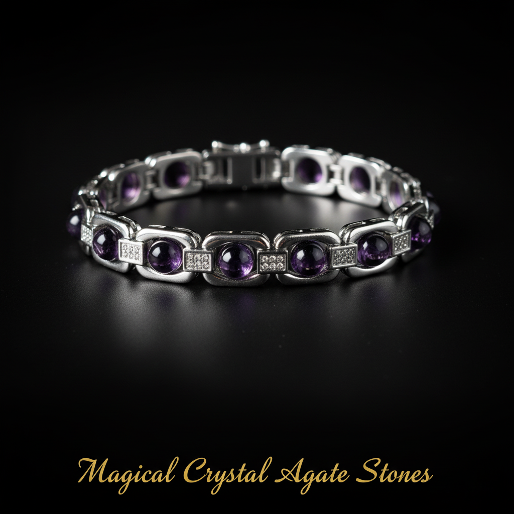 Amethyst Brass Bracelet - Spiritual Serenity & Royal Elegance