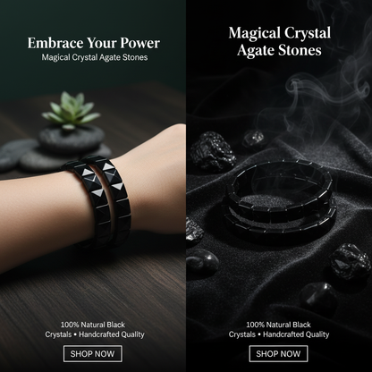 Black crystal bracelet carousel ad