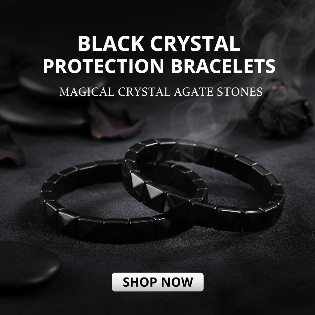 Black crystal bracelet social ad