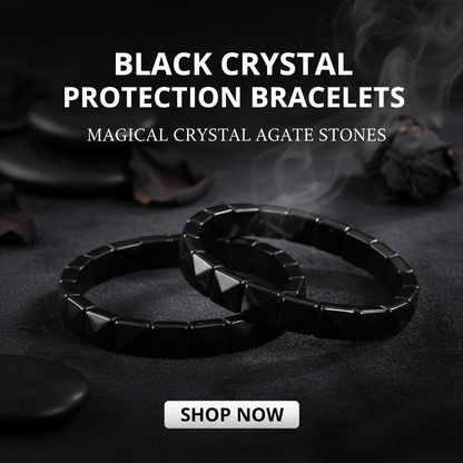 Black crystal bracelet social ad