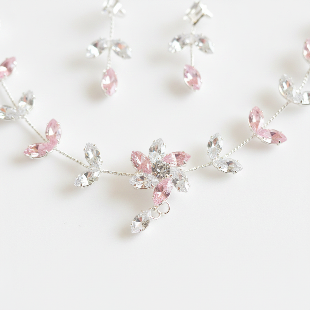Sakura Blossom Vine Bridal Jewelry Set