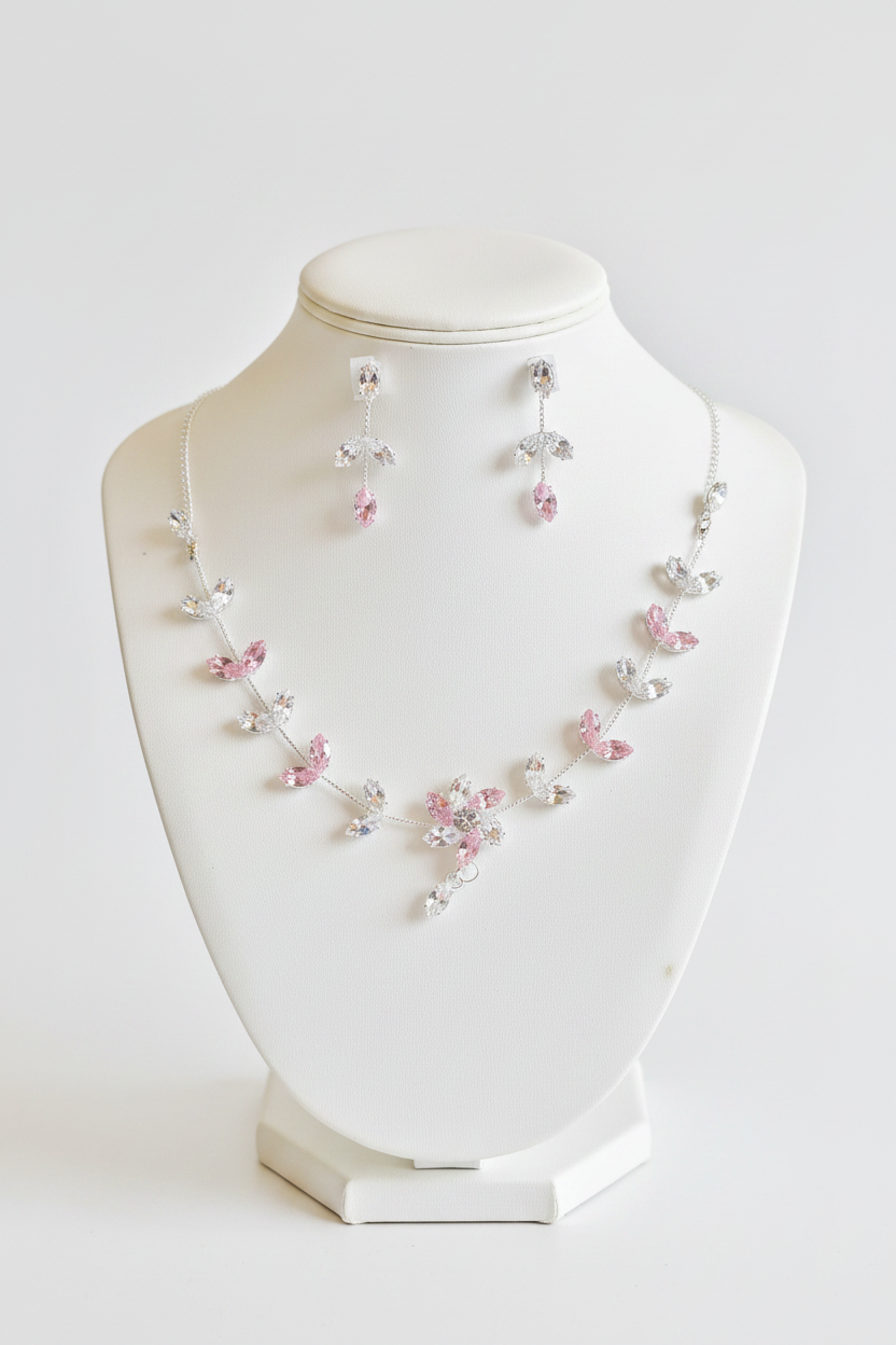 Sakura Blossom Vine Bridal Jewelry Set