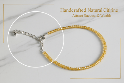 citrine anklet - magical - crystal - agate - stones