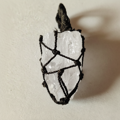 Clear Quartz Raw Pendant - Natural Crystal Healing