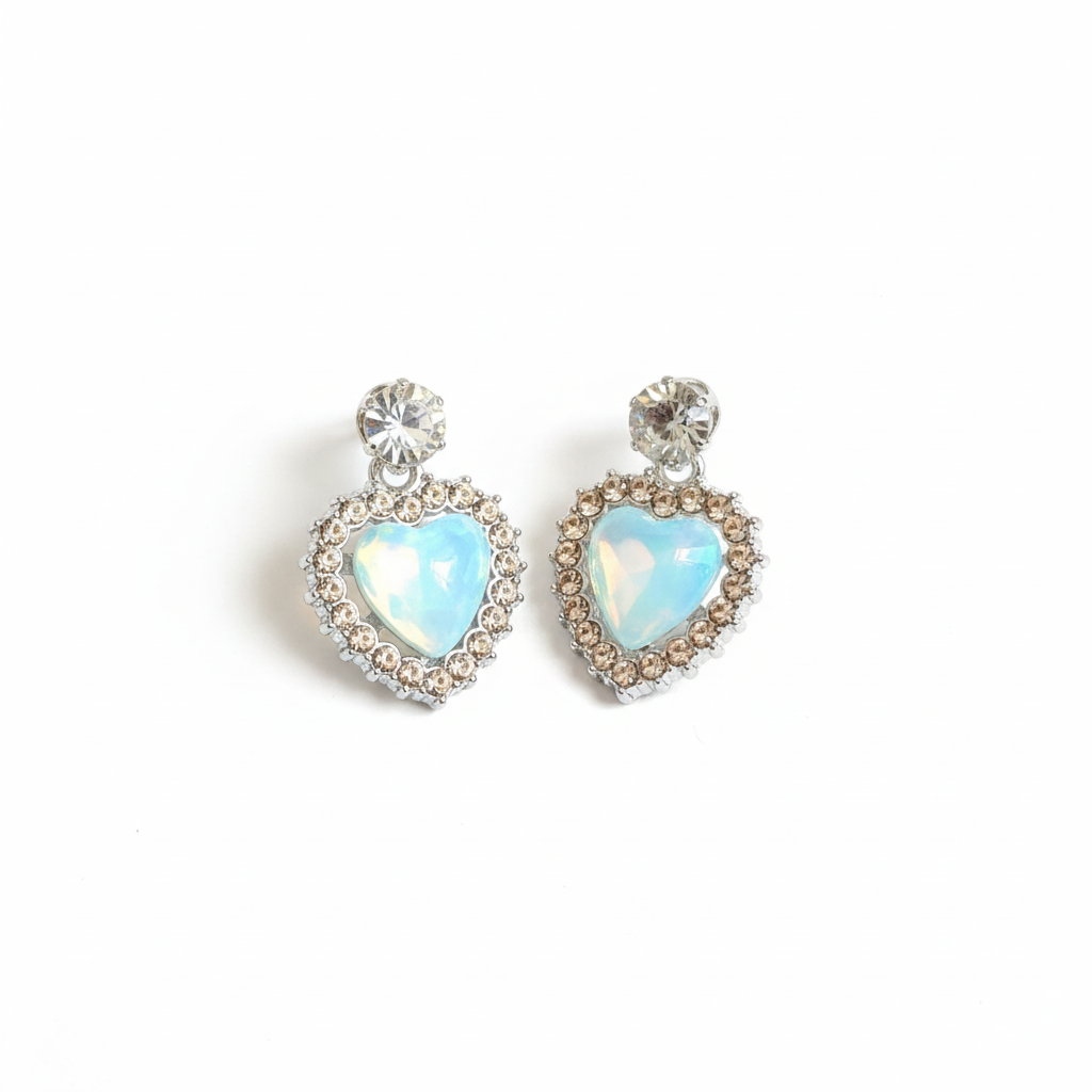 Aqua Love Drop Earrings - Premium AD Jewelry
