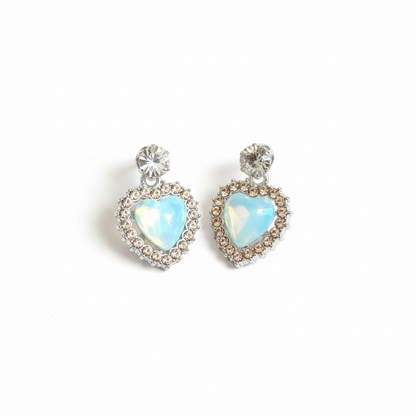 Aqua Love Drop Earrings - Premium AD Jewelry