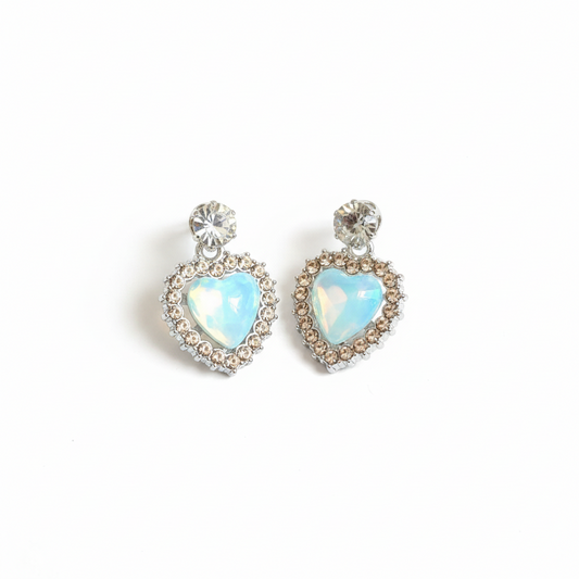 Aqua Love Drop Earrings - Premium AD Jewelry