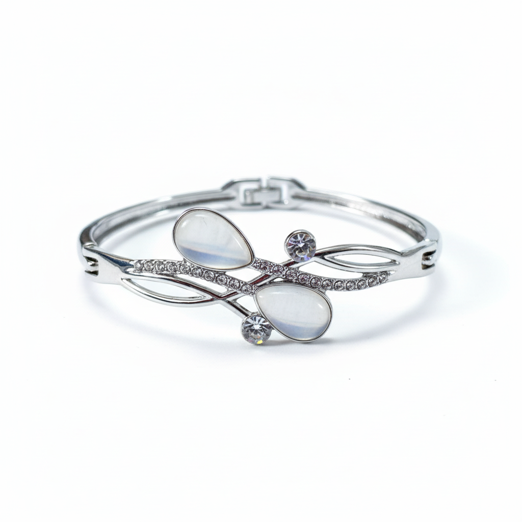 Elegant White Bangle -  Premium jewellery