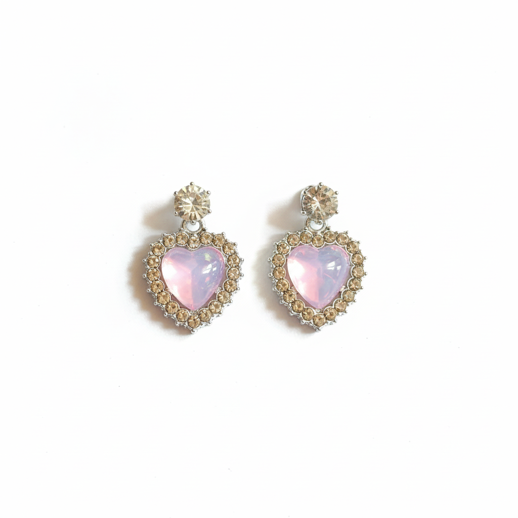 Diamond Halo Drop Earrings - Premium AD Jewelry
