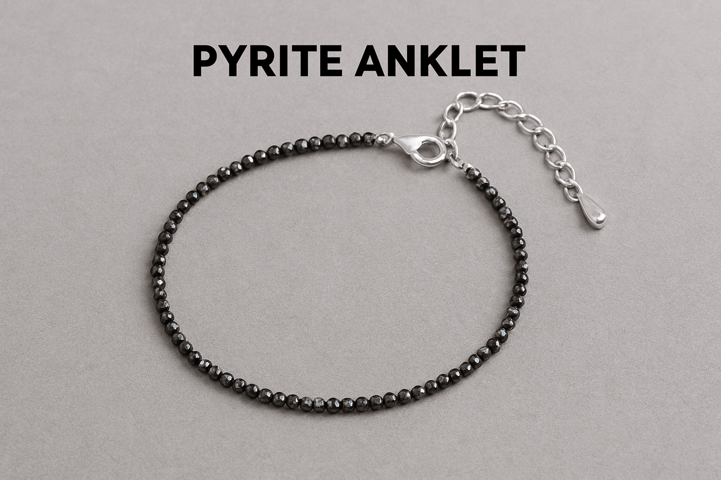 Pyrite Anklet - Natural Crystal Anklet for Abundance & Protection - magical - crystal - agate - stones