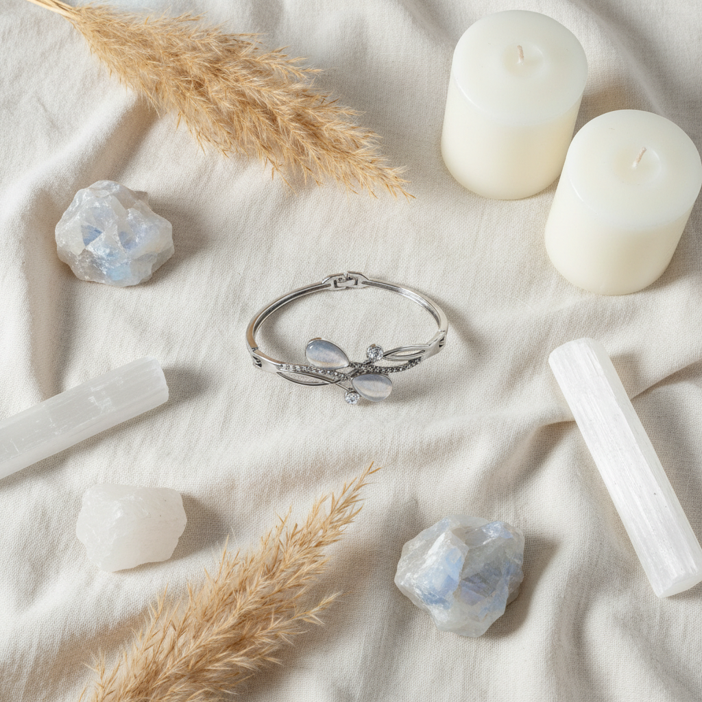 Elegant White Bangle -  Premium jewellery