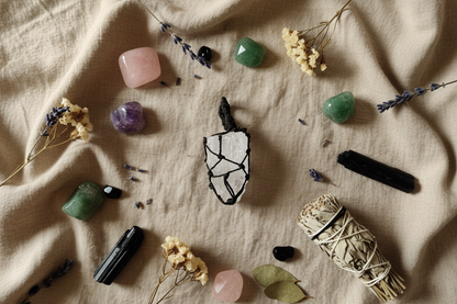 Clear Quartz Raw Pendant - Natural Crystal Healing