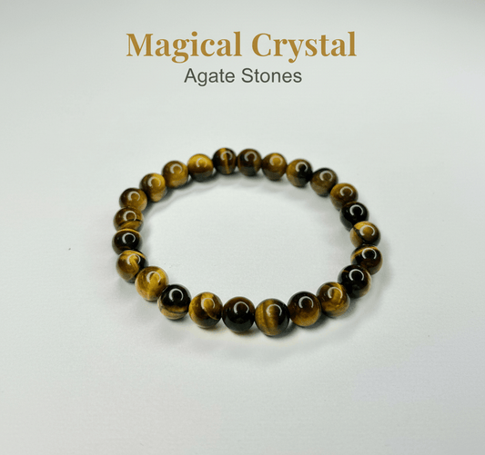 Natural Tiger Eye Bracelet - magical - crystal - agate - stones