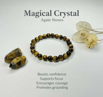 Natural Tiger Eye Bracelet - magical - crystal - agate - stones