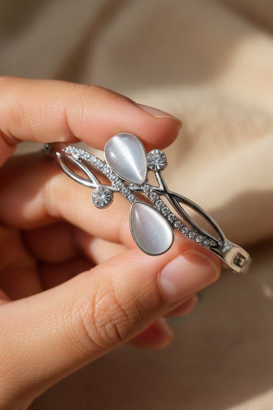 Elegant White Bangle -  Premium jewellery