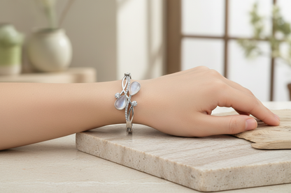Elegant White Bangle -  Premium jewellery