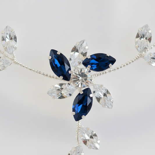 Midnight Blossom Vine Bridal Jewelry Set