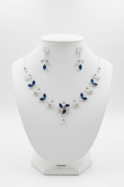 Midnight Blossom Vine Bridal Jewelry Set