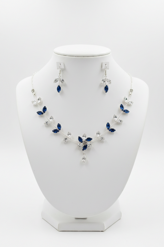 Midnight Blossom Vine Bridal Jewelry Set