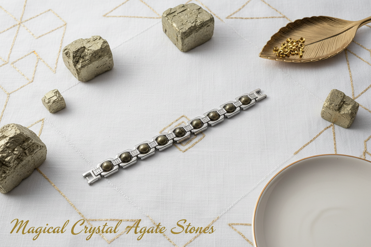 Pyrite Brass Bracelet - Abundance & Golden Power
