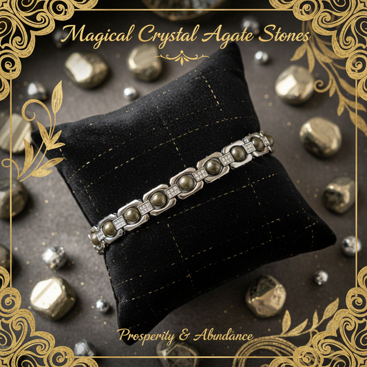 Pyrite Brass Bracelet - Abundance & Golden Power