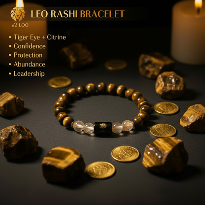 Leo (Singh) / सिंह
Bracelet + Free Raw Selenite Plate