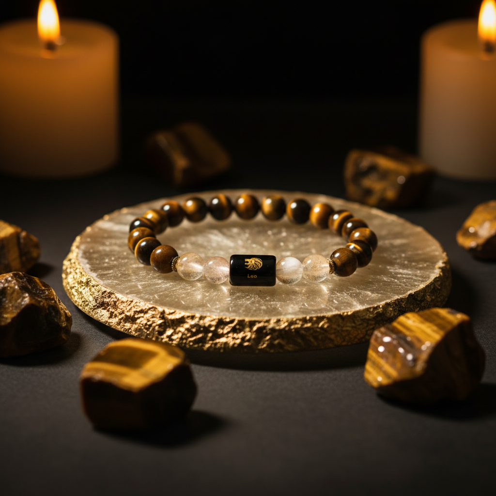 Leo (Singh) / सिंह
Bracelet + Free Raw Selenite Plate