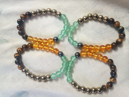 Money Magnet Pyrite Bracelet - Attract Wealth & Financial Success - magical - crystal - agate - stones