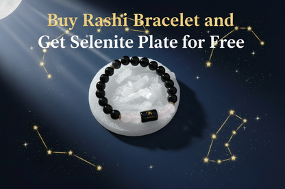 Scorpio (Vrishchik) / वृश्चिक — Bracelet + Free Raw Selenite Plate