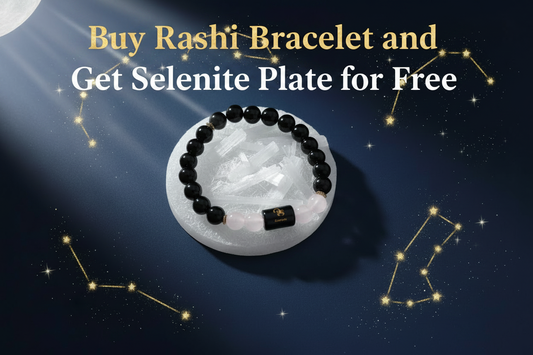 Scorpio (Vrishchik) / वृश्चिक — Bracelet + Free Raw Selenite Plate