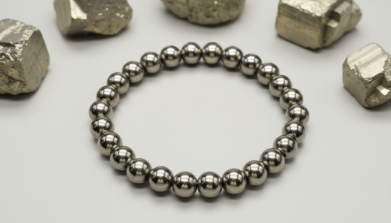 Golden Pyrite Bracelet - Natural Wealth & Prosperity Crystal - magical - crystal - agate - stones